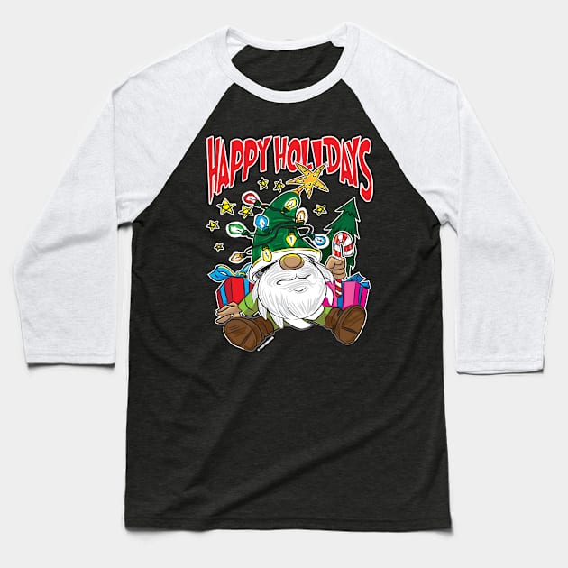 Christmas Gnome Baseball T-Shirt by eShirtLabs